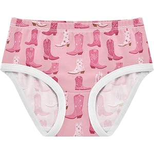 OTVEE Pink Cherry Kitty Cupcake Dessert Seamless Girls Briefs Breathable | 95% cotton 5% spandex, soft elastic waistband, tag