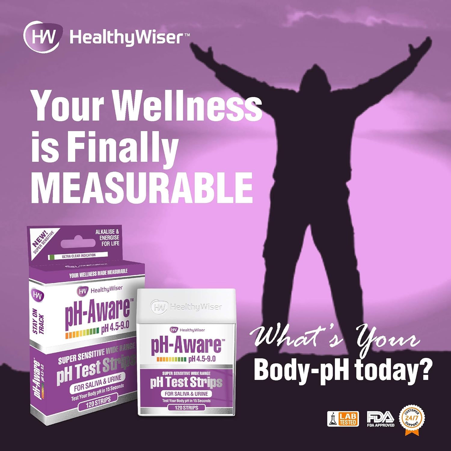 pH Test Strips 120ct - Tests Body pH Levels for Alkaline & Acid Levels Using Saliva & Urine. Track & Monitor Your pH Balance & A Healthy Diet, Get Accurate Results in s. pH Scale 4.5-9: Health & Personal Care