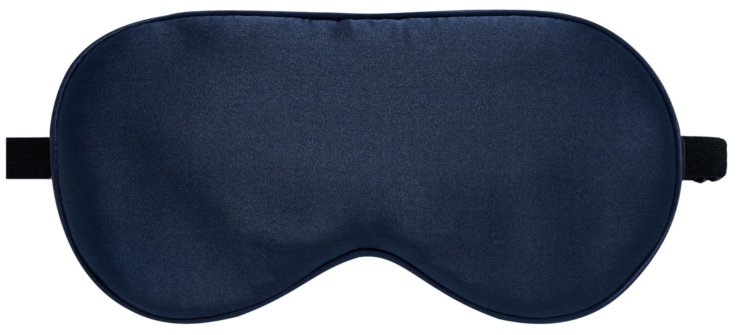 LaCourse 100% Natural Mulberry Silk Eye Mask for Sleeping with a Travel Pouch, Both Sides 19 Momme Organic Silk, Adjustable Sleep Eye Mask for Women & Men, Navy Blue