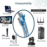 C2G 0.6M (2Foot) CAT6A Extra Slim Flexible Ethernet Cable 10Gbps for Router TV view 5