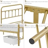 Yaheetech 3ft Single Bed Frame Vintage Iron Platform Bed Antique Gold view 4