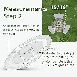 Gemroom 12.5" Microwave Glass Plate Compatible with