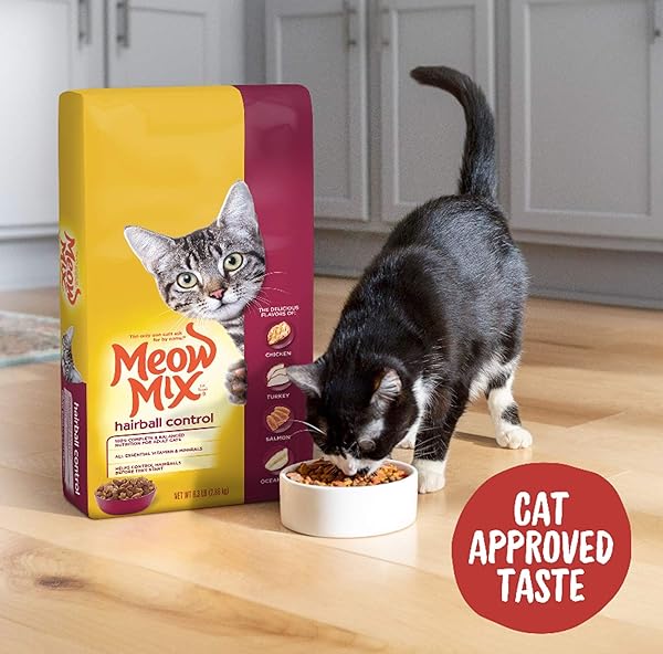 MEOW MIX HAIRBALL CONTROL DRY CAT FOOD FOR ADULT CAT, 6.3 LB. BAG