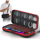 COOLSTONE Switch 2 Case with 20 Game Card Slots &amp; Adjustable Shoulder Strap | Hard Shell Soft Crystal Velvet Interior Switch 2 Carrying Case,Scratch-proof &amp; Shockproof Portable Travel Storage Bag