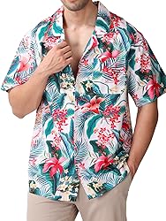 Hawaiian Shirts for Men Casual Beach Summer Shirt