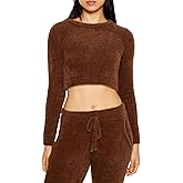 Forever 21 Womens Fuzzy Knit Cropped Sweater