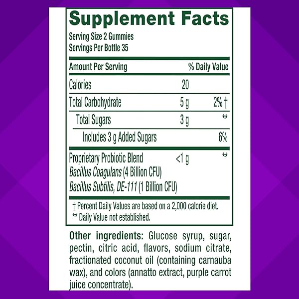 VITAFUSION PROBIOTIC GUMMY SUPPLEMENTS, RASPBERRY, PEACH AND MANGO FLAVORS, PROBIOTIC NUTRITIONAL SUPPLEMENTS WITH 5 BILLION CFUS, AMERICA’S NUMBER 1 GUMMY VITAMIN BRAND, 35 DAY SUPPLY, 70 COUNT