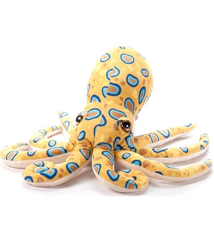 Wild Republic Huggers Glow Pulpo – Peluche De 20 Cm, Pulsera Abrazable, Relleno Con Botellas Recicladas, Brilla En La Oscuridad, Regalo Educativo Y Seguro