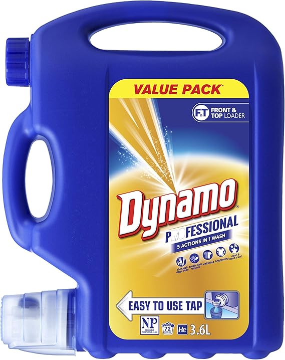 Dynamo Professional 5 Actions in 1 Wash, Liquid Laundry Detergent, 72