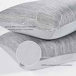 Topcee Cooling Pillow Cases, 2 Packs Standard Size