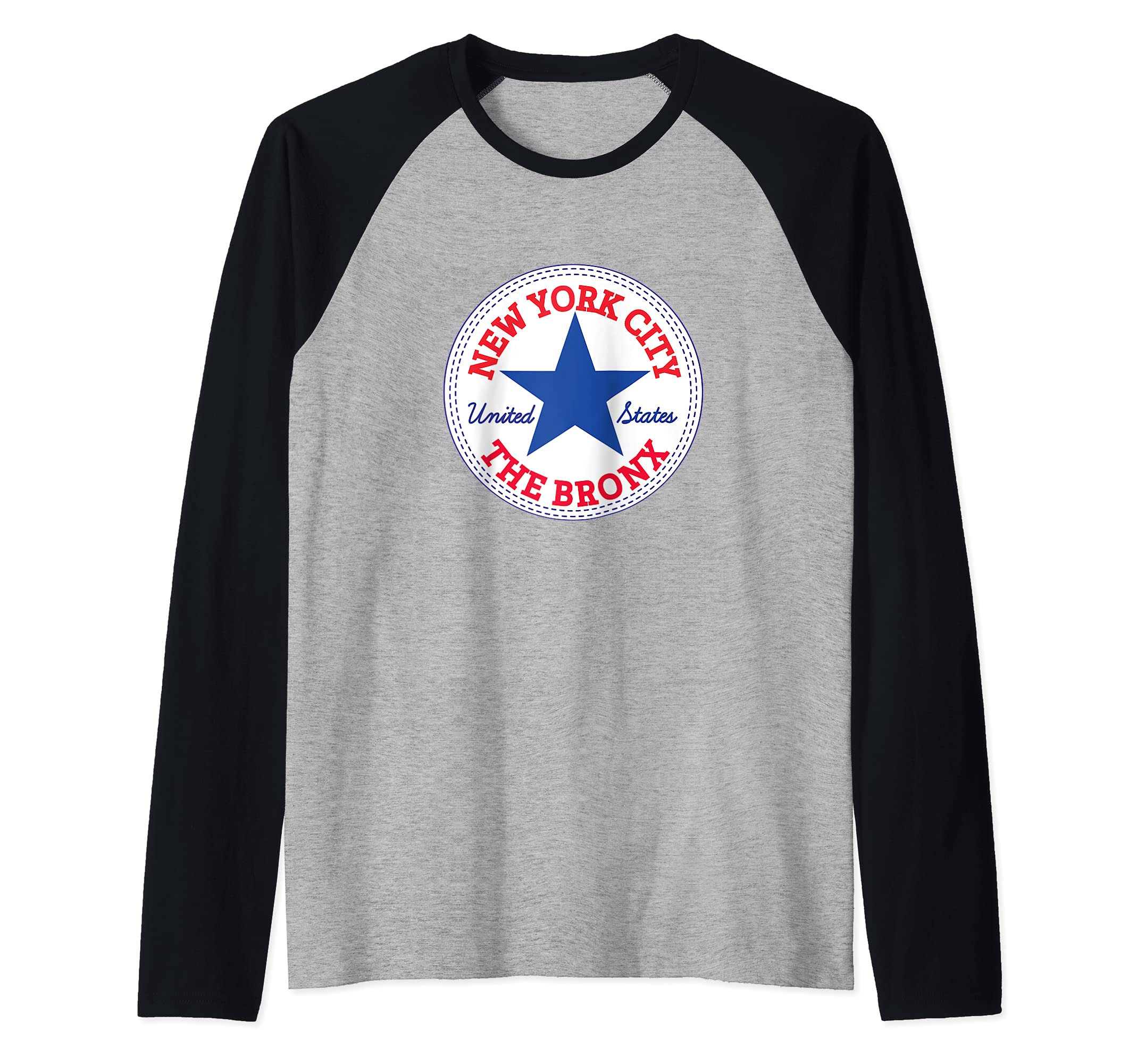 New York City THE BRONX borough USA United States of America Raglan Baseball Tee