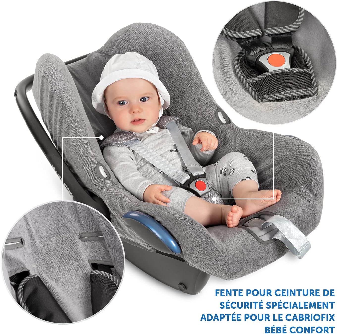 Amazon Fr Zamboo Housse Siege Auto Cool Dry Pour Bebe Confort Cabriofix Protection Siege Auto Bebe Ete Compatible Cosy Bebe Confort Cabriofix Tissu Mailles 3d Respirant Gris
