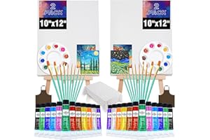QUANWAISJ 10"x12" Sip and Paint Kit for Adults,Acrylic Paint Canvas Set,Couples Painting Kit Date Night,Piece Professional Painting Supplies Kit,Perfect for Art Enthusiasts.(2Pack)