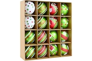 AOWUTUS 16PCS Christmas Ball Ornaments - 2.36in Red and Green Glittering Xmas Balls, Hanging Bulbs Christmas Tree Decorations for Christmas Xmas Tree Holiday Wreath Decor (Green & Red & White)