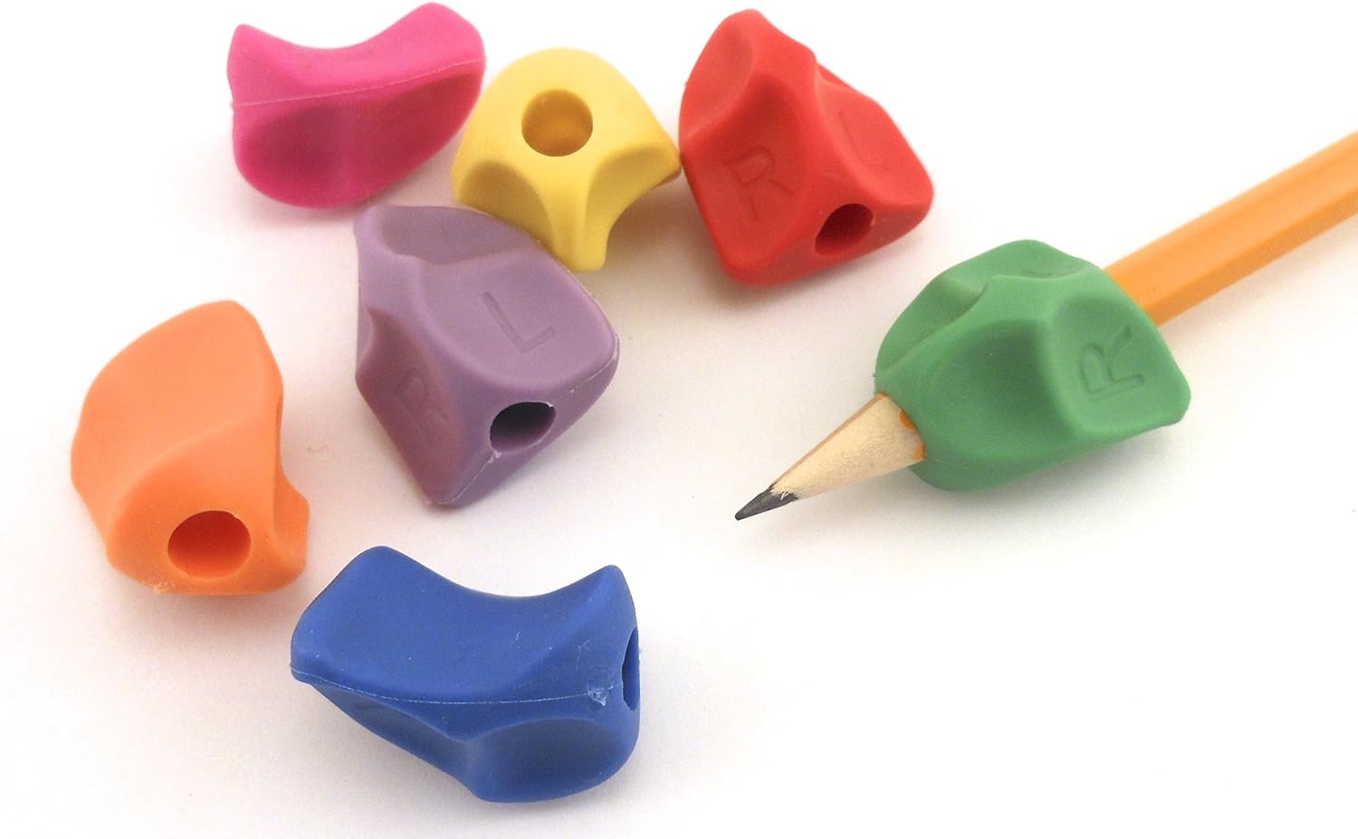 The Classics Solo Training Grips, 12 Pack, Assorted Colors, .75 Inch Long (TPG-17112) : Teaching Materials : Office Products