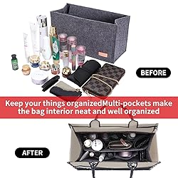 Doxo Purse Organizer Insert, Felt Bag in Bag with
