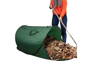 LFUTARI 150 Gallon Foldable Pop Up Leaf Collector, Leaves Pickup and Loader Bag, Lawn Portable Leaf Bags for Cleaning Up Garden Weeds Branches Waste Trash