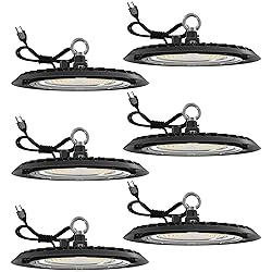 Sunco 6 Pack UFO LED High Bay Light, Plug & Play