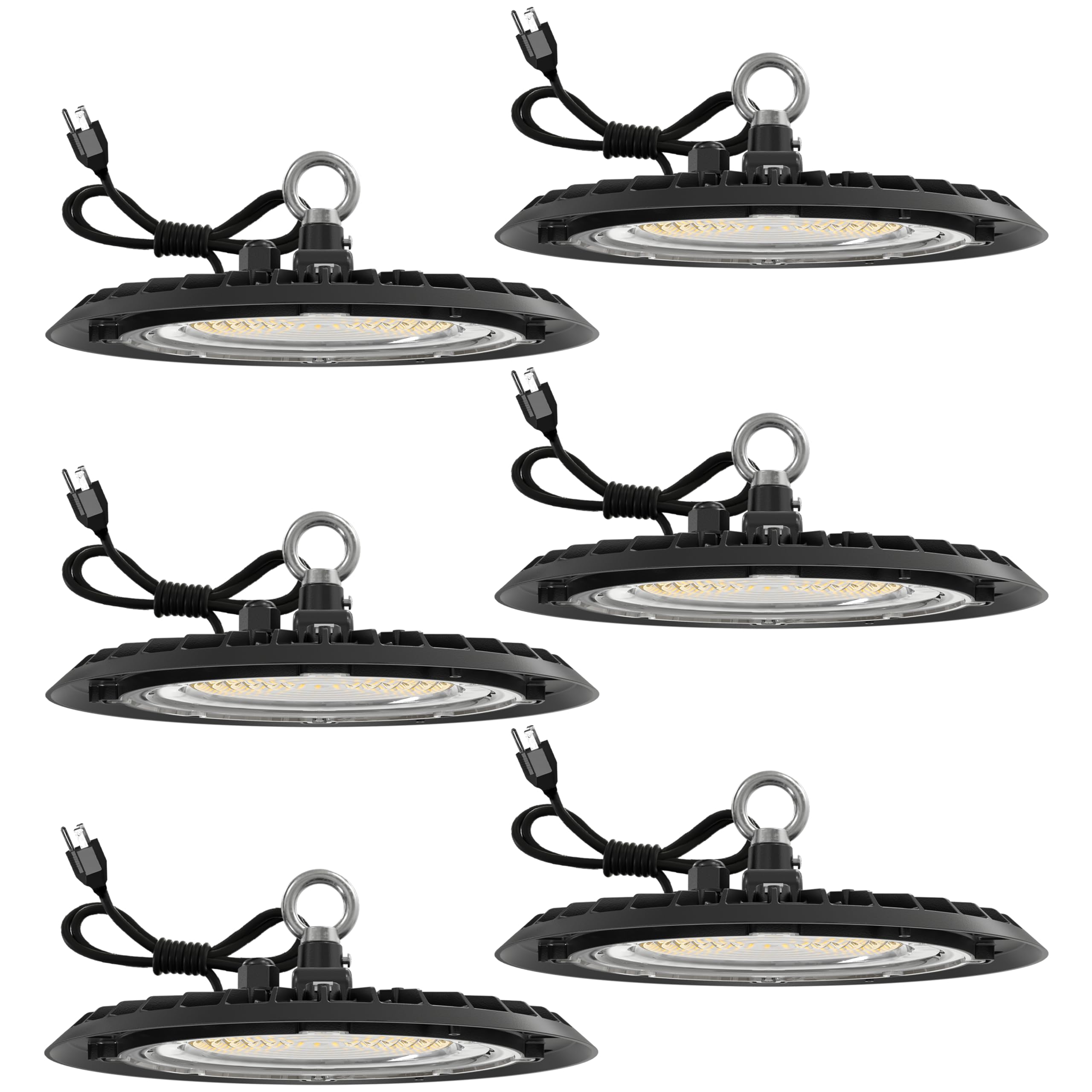 Sunco 6 Pack UFO LED High Bay Light, Plug & Play