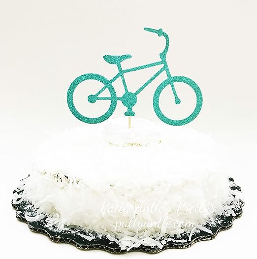 Glitter Bicycle Cake Topper Bike Cake Topper Teen Cake Toppers