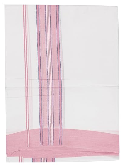 Men's Cotton Dhoti (White, 4 meters)