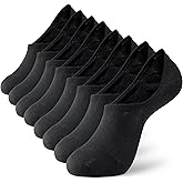 MONFOOT Men's/Women's 4 Pairs Invisible No Show Non slip Socks, Multipack