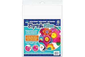 Grafix Shrink Film - Sanded Translucent 8.5"x11" Sheets, Design Your Art and Shrink It to Create Jewelry, Embellishments, Paper Crafts, Gift Tags, Ornaments and More, Pack of 6