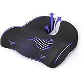 Seat Cushion for Office Chair, Large Thick Seat Cushion for Tailbone Pain Relief, Sciatica & Back Support, Memory Foam Office Chair Cushion for Long Sitting, Coccyx Cushion for Car, Wheelchair