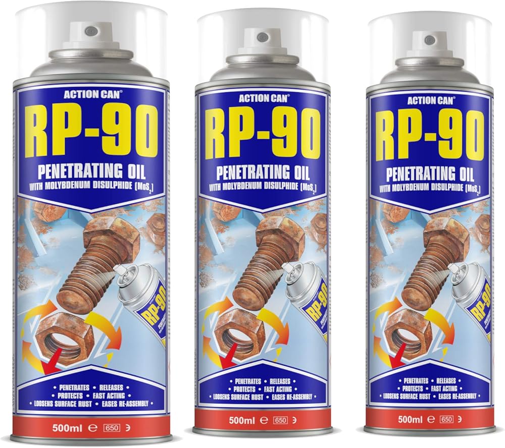 Action Can RP-90 Rapid Penetrating Oil with Molybdenum Dislfide Pack of 3