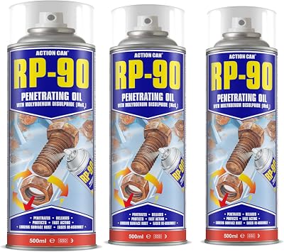 Action Can RP-90 Rapid Penetrating Oil with Molybdenum Dislfide Pack of 3