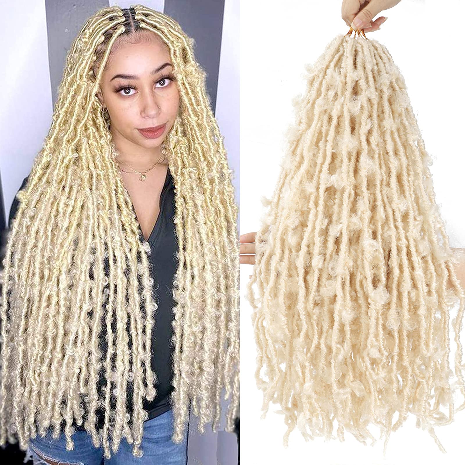 Duoduo Beauty Butterfly Locs Crochet Hair - 18 Inch Pre Looped Distressed Faux Locs Crochet Braids — image 1