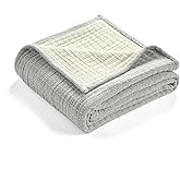 Lush Decor Solid Kantha Pick Stitch Yarn Dyed Cotton Woven Throw Blanket, 60" x 50", Light Gray