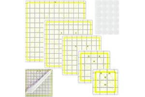 BUZHIFF Quilting Rulers, 5 Quilting Square Rulers(3.5",5",8",10",12.5"),Quilting Rulers and Templates,Quilting Templates