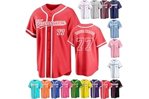 Custom Baseball Jersey Personalized Team Shirt Customize Stitched Print Fans Sports Uniform for Men Women Kids Toddler Gifts
