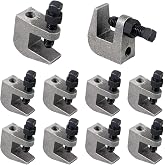 NIDAYE Top Beam Clamps, UNC 3/8" Iron Safety Rod Beam Clamp, 3/4" Jaw Opening, Beam Wall Ceiling Mount Vertical Piping Support-Clamp for Copper, PVC Tubing, 10 Packs