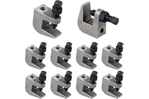 NIDAYE Beam Clamps, 3/8" Iron Safety Beam Clamp, 3/4" Jaw Opening, Beam Wall Ceiling Mount Vertical Piping Support-Clamp for 