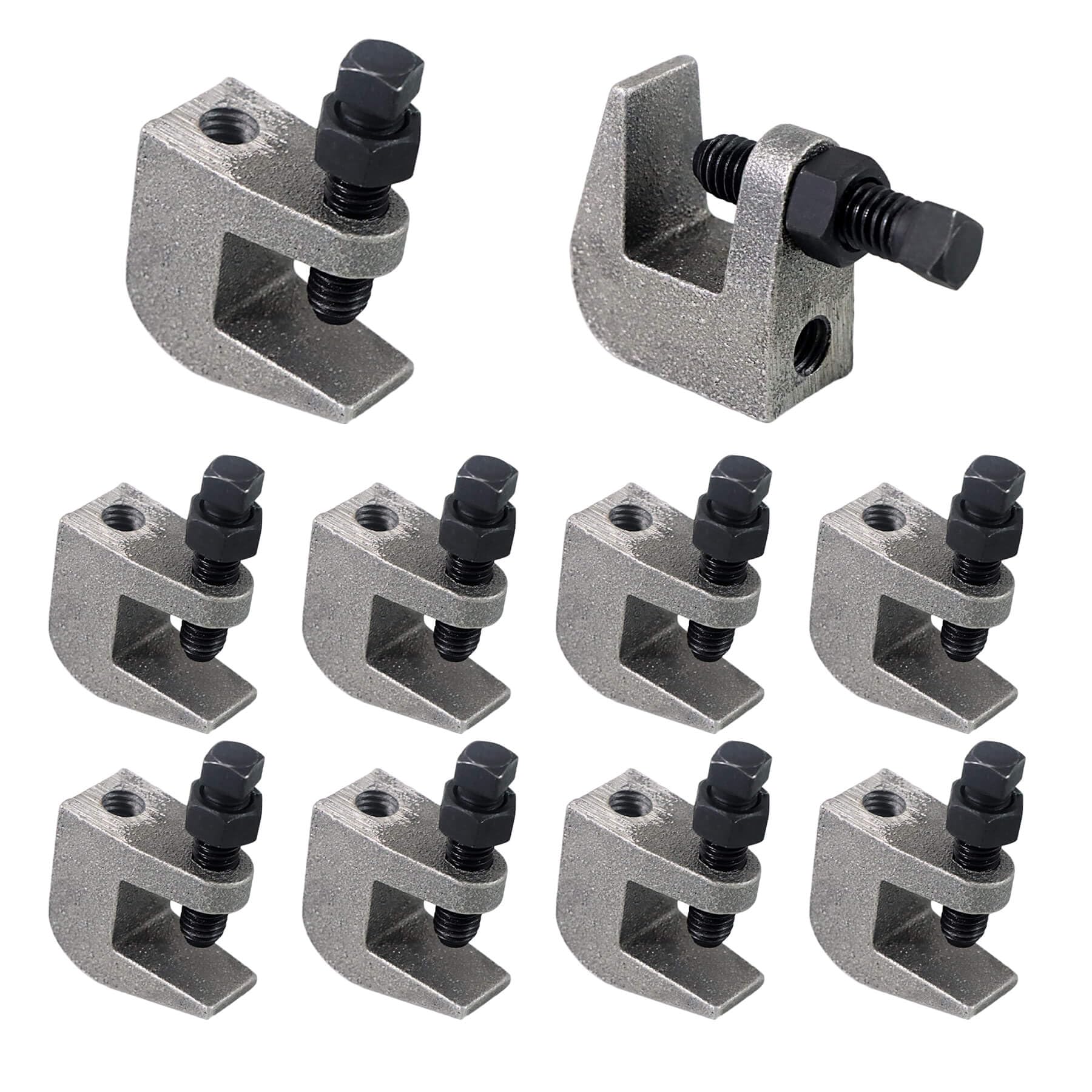 Photo 1 of NIDAYE Top Beam Clamps, UNC 1/2" Iron Safety Rod Beam Clamp, 3/4" Jaw Opening, Beam Wall Ceiling Mount Vertical Piping Support-Clamp for Copper, PVC Tubing, 10 Packs