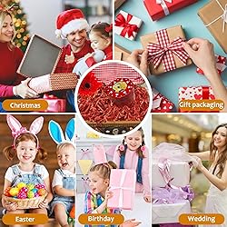 1/2 LB Red Crinkle Cut Paper Shred Filler for Gift