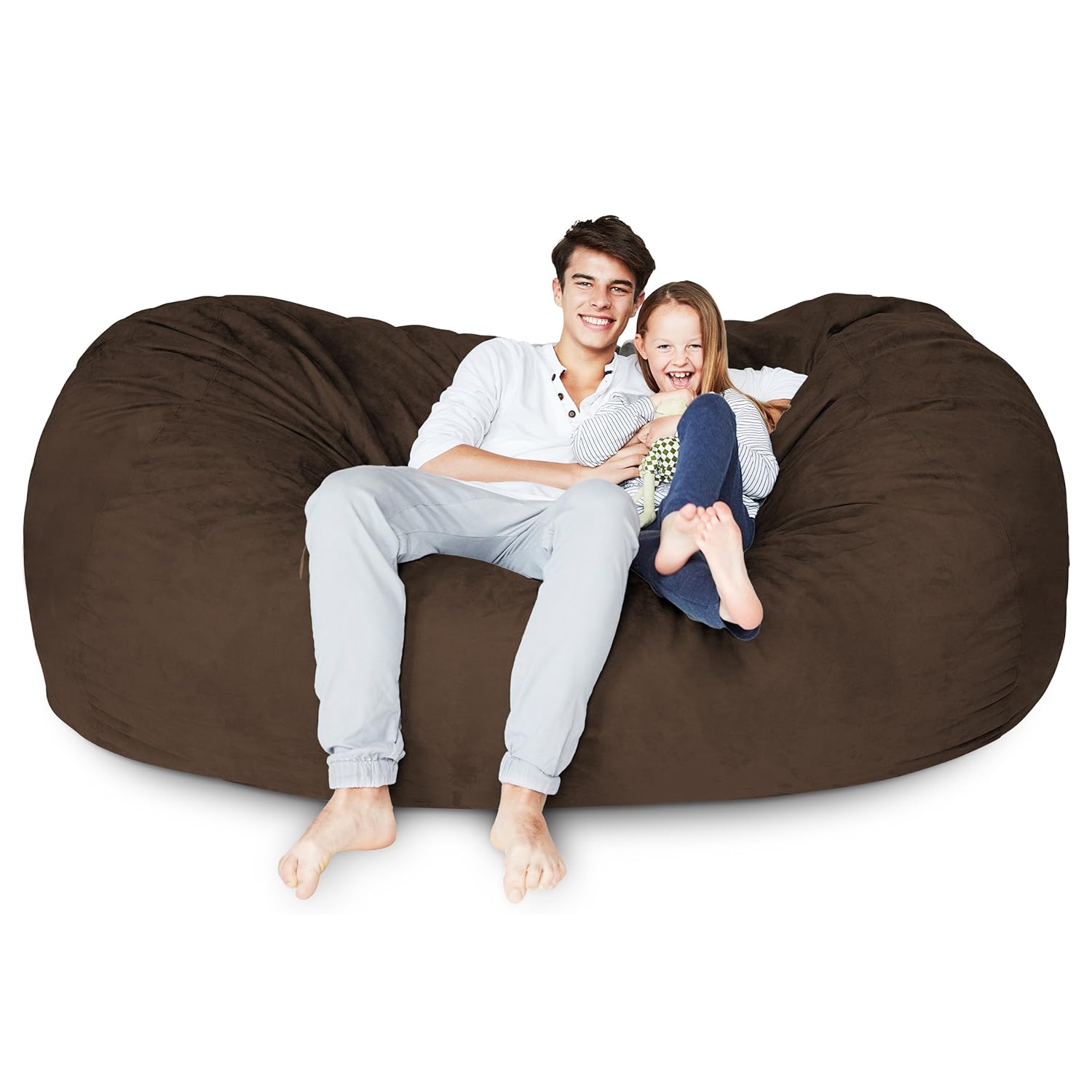 Amazon Lumaland Luxury 7 Foot Bean Bag Chair with Microsuede