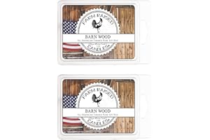 Barn Wood Scented Wax Melts Cubes - 2 Pack Combo - 100% All American Made - Farm Raised Candles - Natural American Farmed Soy Wax