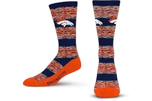 For Bare Feet NFL mens Rmc Multi Stripe Crew Sock Nfl