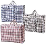 1ABOVE Jumbo Laundry Storage Bags 70x60x28cm 3 Pack with Handles Zip