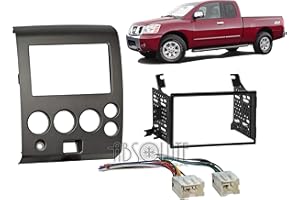 Absolute USA ABS99-7406 Fits Nissan Titan 2004-2005 Double DIN Stereo Harness Radio Install Dash Kit
