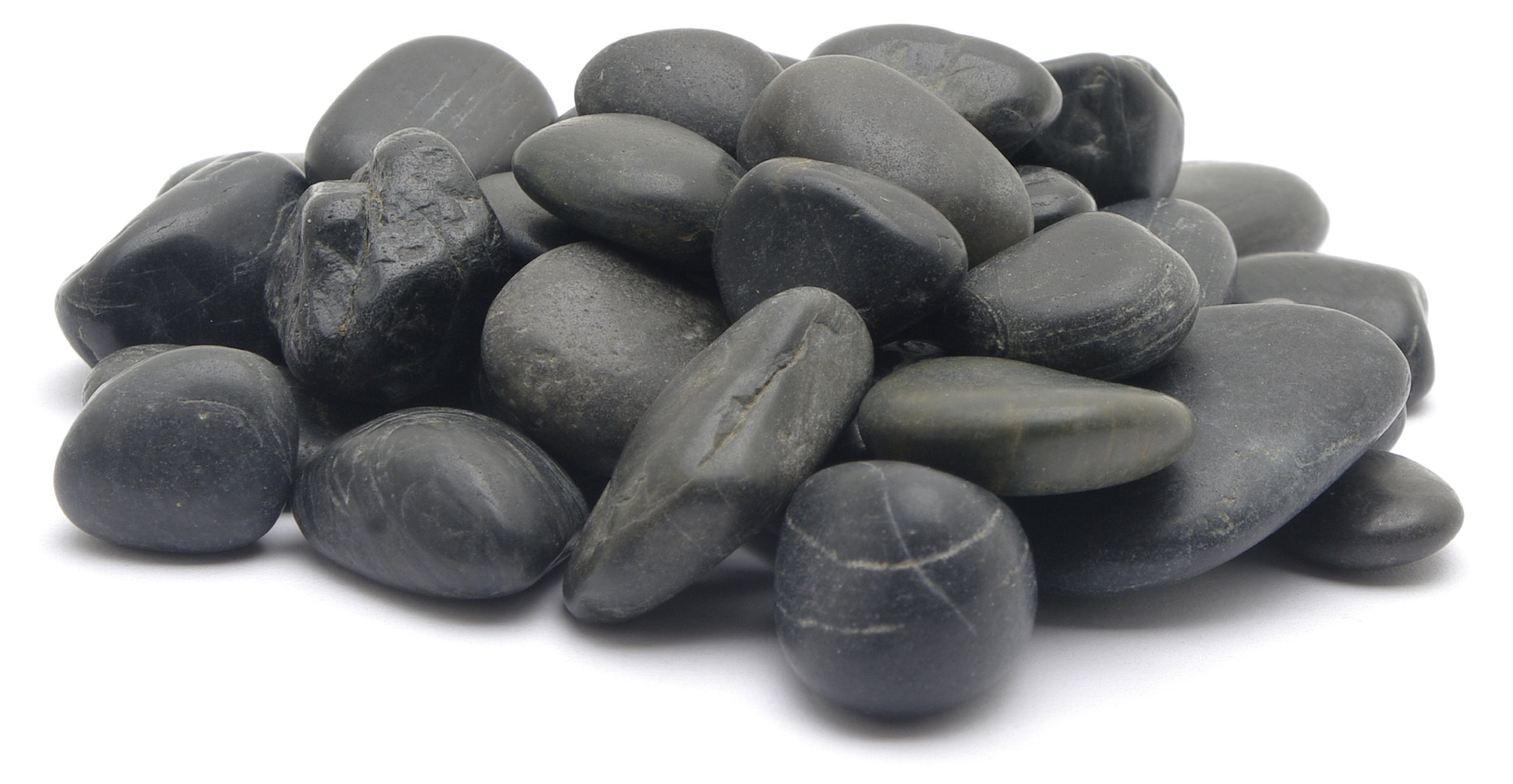 Marina Decorative Aquarium Gravel Natural Beach Pebble, 12 - 18 mm, 2 Kg, Black