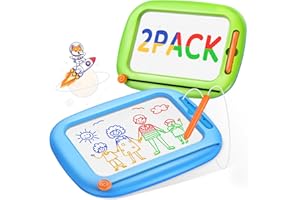 Toidgy 2 Packs Magnetic Drawing Board for Kids, Toddler Toys Age 1-2 & 2-3 Boys Girls, Doodle Board for Toddlers 1-3, Educational Learning Toys for 1 2 3 Year Old Baby, Ideal Christmas Birthday Gifts