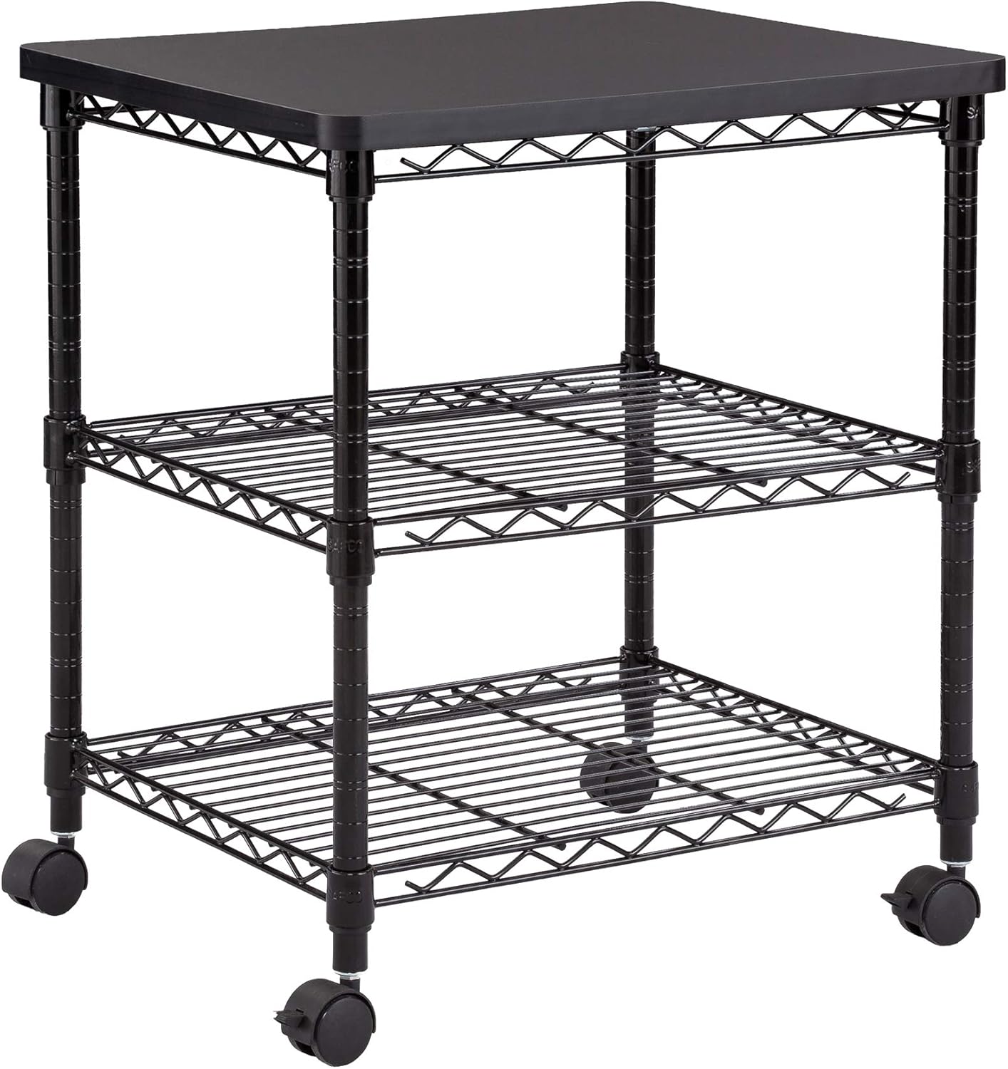 Safco Products Deskside Wire Machine Stand 5207BL, Holds up to 200 lbs.,Black: Home & Kitchen