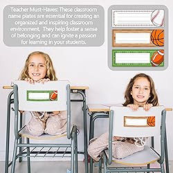 30 Name Tags for Classroom Cubbies, 3x9 in All-Star