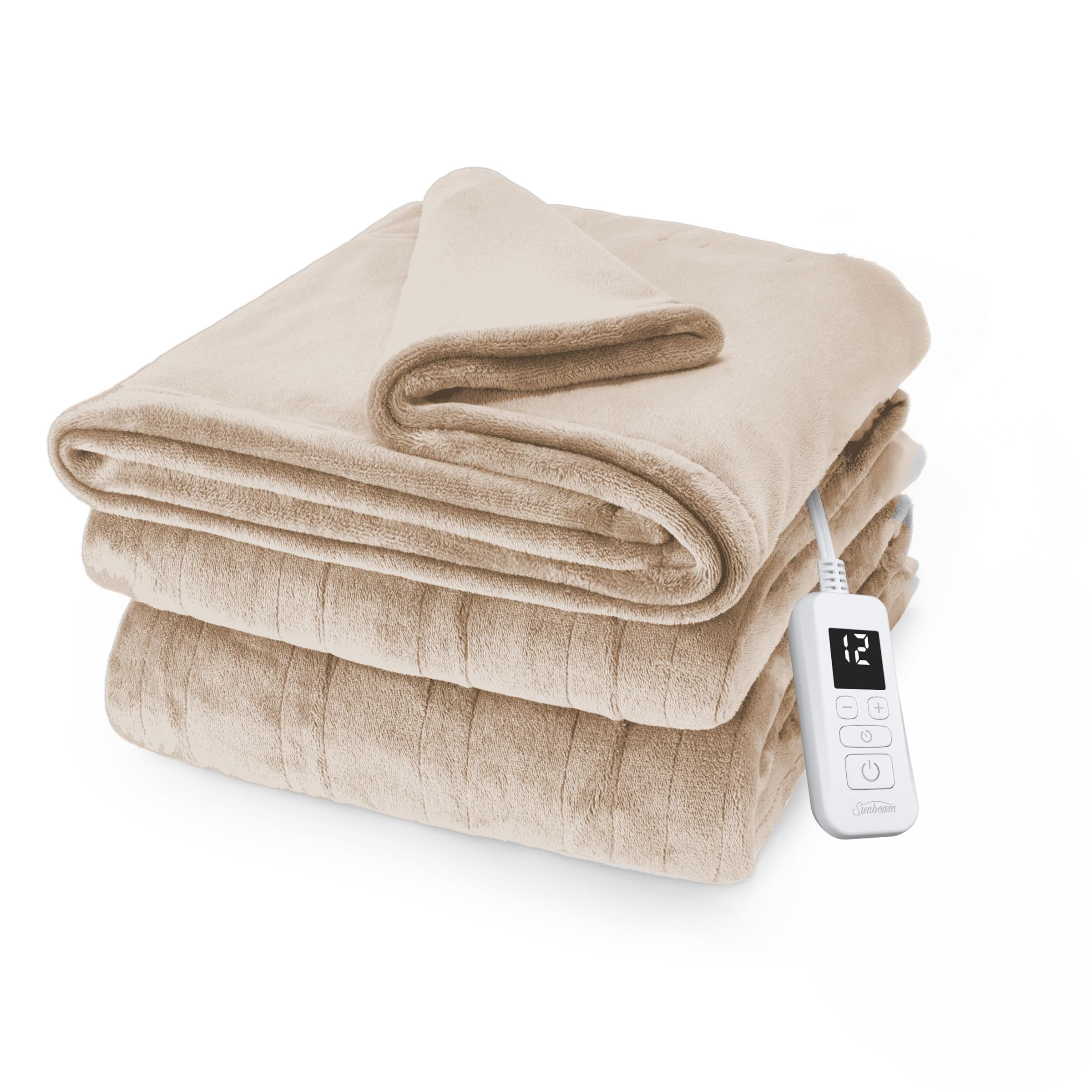 View 1 of **MISSING PARTS**
Sunbeam Electric Royal Posh Velvet Heated Blanket, 12 Heat Settings, 12-Hour Selectable Auto Shut-Off, Fast Heating, Warm and Lush, Champagne Color, Full, 84" x 72"