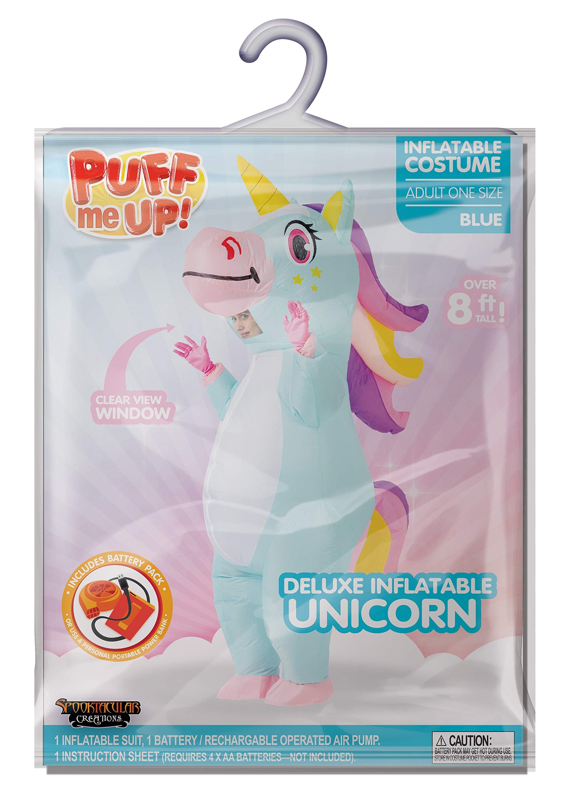 Spooktacular Creations Halloween Inflatable Costume, Full Body Unicorn Blow Up Costume for Adult Holiday Themed Cosplay Party