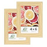 FrameWorks 2-Pack, 4x6 Picture Frame, Natural Oak